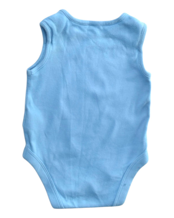 A Blue Sleeveless Bodysuits from Mothercare in size 0-3M for boy. (Back View)