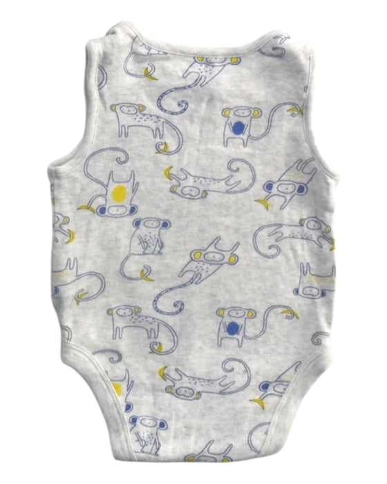 A Grey Sleeveless Bodysuits from Mothercare in size 0-3M for boy. (Back View)