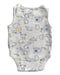 A Grey Sleeveless Bodysuits from Mothercare in size 0-3M for boy. (Back View)