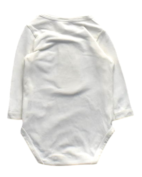 A White Long Sleeve Bodysuits from Seed in size 0-3M for girl. (Back View)