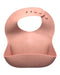 A Pink Bibs from Mushie in size O/S for girl. (Front View)
