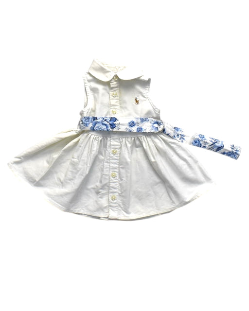 A White Sleeveless Dresses from Ralph Lauren in size 0-3M for girl. (Front View)