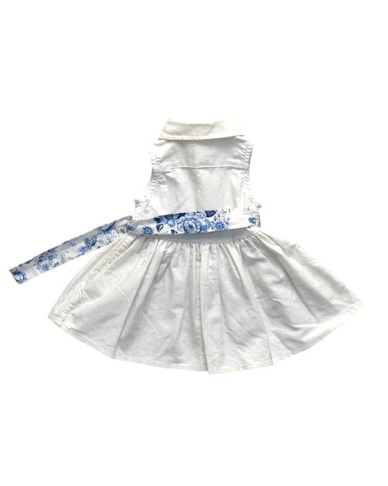 A White Sleeveless Dresses from Ralph Lauren in size 0-3M for girl. (Back View)