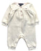 A White Long Sleeve Rompers from Tommy Hilfiger in size 3-6M for girl. (Front View)
