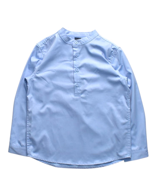 A Blue Long Sleeve Shirts from Nautica in size 5T for boy. (Front View)