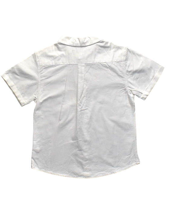 A White Short Sleeve Shirts from Chateau de Sable in size 6T for boy. (Back View)