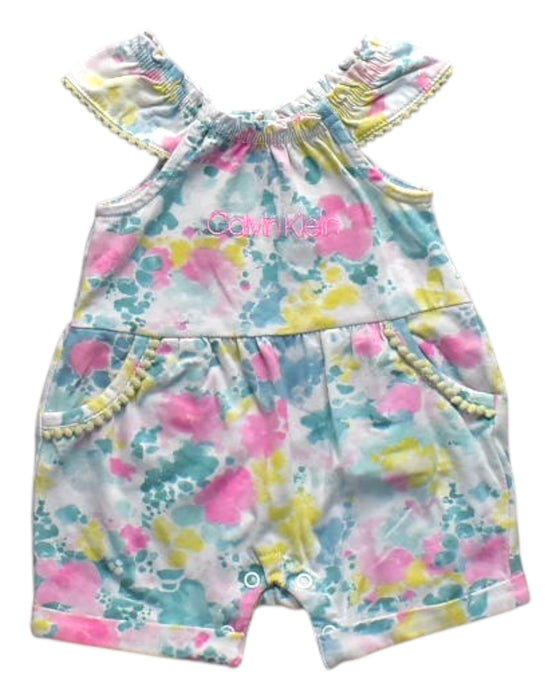 A Multicolour Sleeveless Rompers from Calvin Klein in size 0-3M for girl. (Front View)