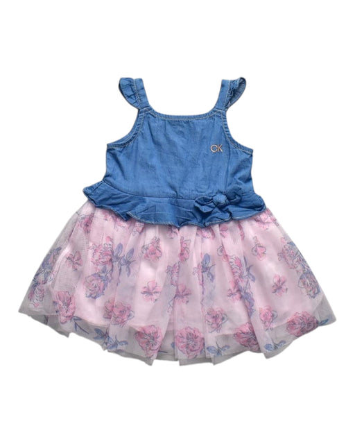 A Multicolour Sleeveless Dresses from Calvin Klein in size 12-18M for girl. (Front View)