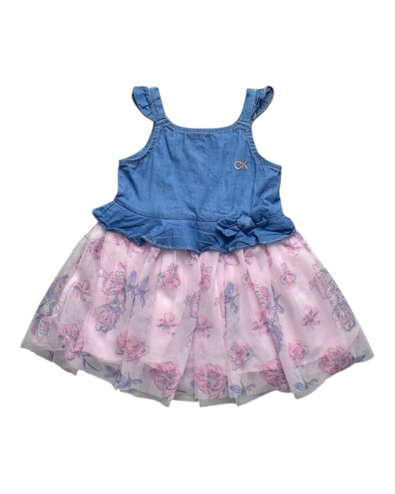 A Multicolour Sleeveless Dresses from Calvin Klein in size 12-18M for girl. (Front View)