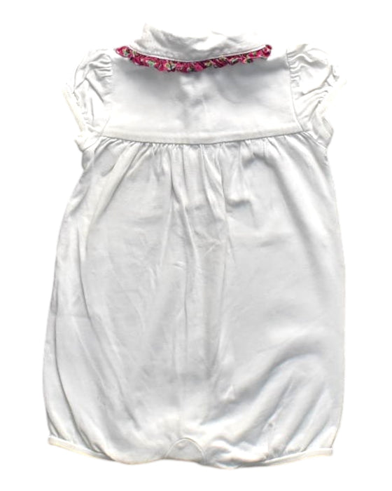 A White Short Sleeve Rompers from Lauren Ralph Lauren in size 0-3M for girl. (Back View)