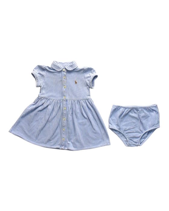 A Blue Dress Sets from Ralph Lauren in size 6-12M for girl. (Front View)
