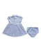 A Blue Dress Sets from Ralph Lauren in size 6-12M for girl. (Back View)