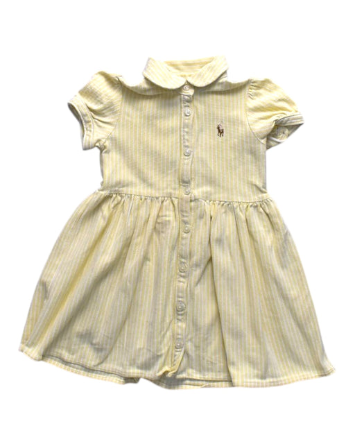 A Yellow Short Sleeve Dresses from Ralph Lauren in size 12-18M for girl. (Front View)