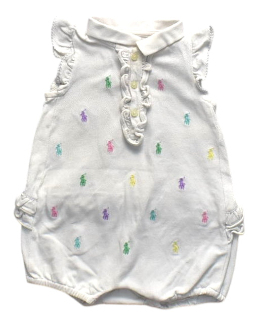 A Multicolour Sleeveless Rompers from Ralph Lauren in size 6-12M for girl. (Front View)