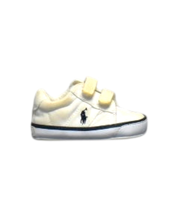 A White Sneakers from Ralph Lauren in size 6-12M for boy. (Front View)