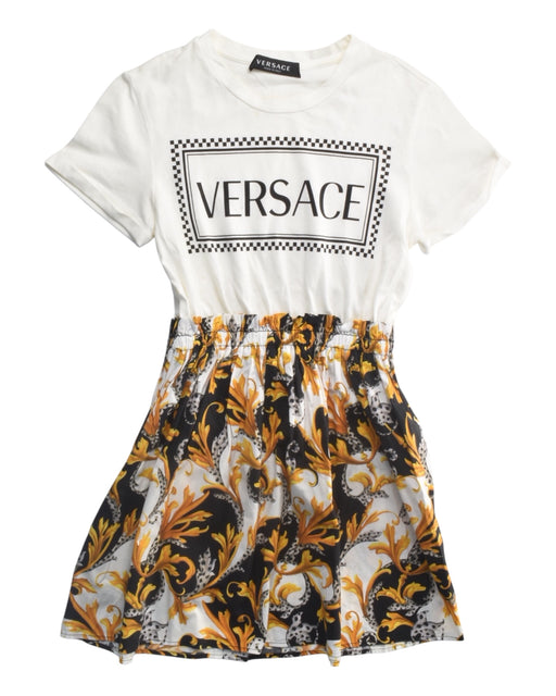 A Multicolour Short Sleeve Dresses from Young Versace in size 10Y for girl. (Front View)