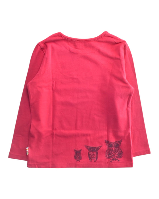 A Red Long Sleeve T Shirts from Paul Smith in size 4T for girl. (Back View)