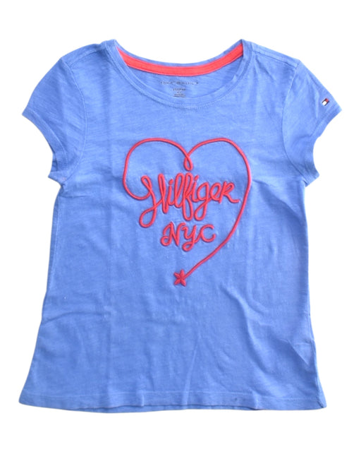 A Blue Short Sleeve Tops from Tommy Hilfiger in size 4T for girl. (Front View)