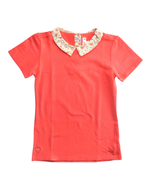 A Red Short Sleeve Tops from Chateau de Sable in size 12Y for girl. (Front View)