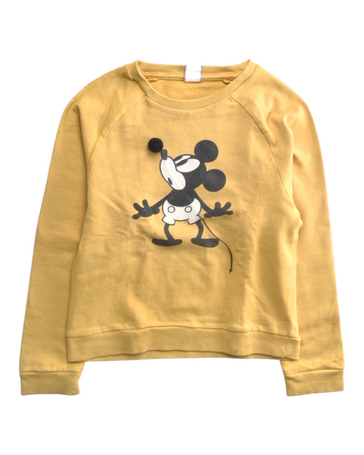 A Yellow Crewneck Sweatshirts from Disney x Sea Apple in size 8Y for girl. (Front View)