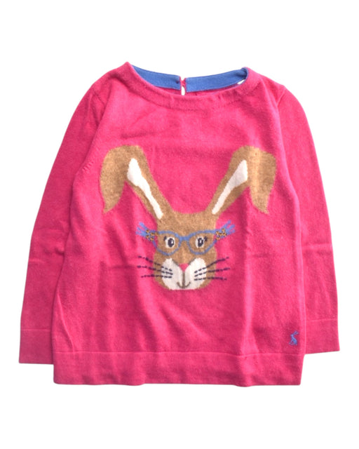 A Pink Crewneck Sweatshirts from Joules in size 4T for girl. (Front View)
