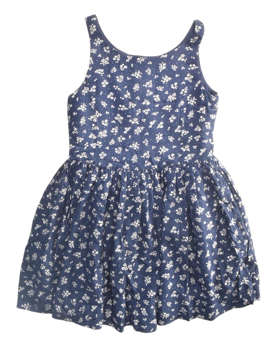 A Navy Sleeveless Dresses from Polo Ralph Lauren in size 7Y for girl. (Front View)