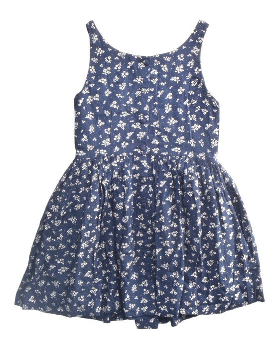 A Navy Sleeveless Dresses from Polo Ralph Lauren in size 7Y for girl. (Back View)