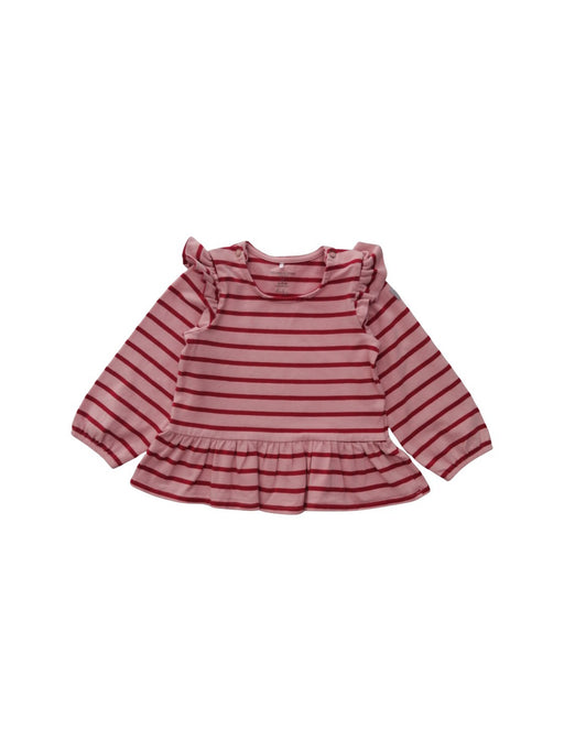 A Pink Long Sleeve Shirts from Polarn O. Pyret in size 6-12M for girl. (Front View)