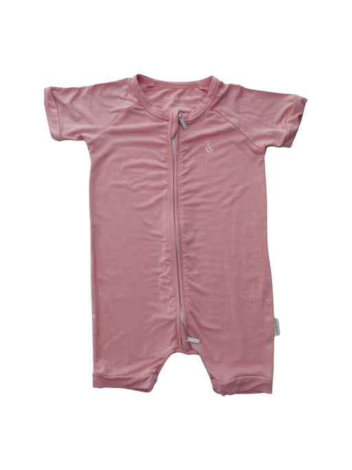 A Pink Short Sleeve Rompers from Raph and Remy in size 6-12M for girl. (Front View)