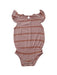 A Pink Sleeveless Bodysuits from Minimalisma in size 6-12M for girl. (Front View)