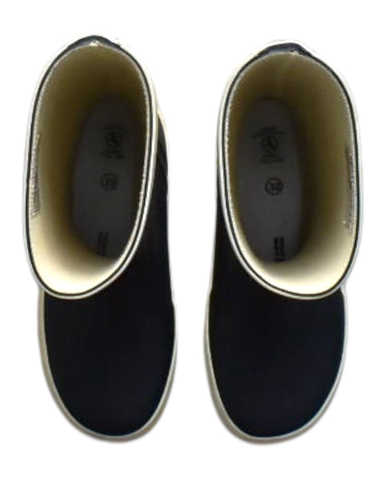 A Black Rain Boots from Aigle in size 7Y for boy. (Back View)
