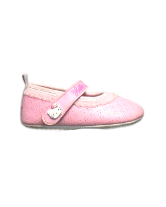 A Pink Flats from Hello Kitty in size 3T for girl. (Front View)