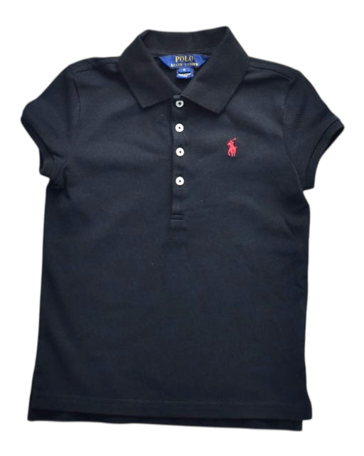 A Navy Short Sleeve Polos from Polo Ralph Lauren in size 6T for boy. (Front View)