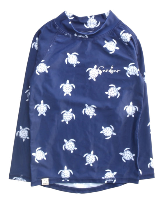 A Navy Rash Guards from Sandbar in size 2T for boy. (Front View)