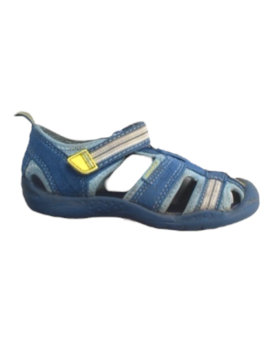 A Blue Sandals from pediped in size 3T for boy. (Front View)