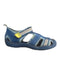 A Blue Sandals from pediped in size 3T for boy. (Front View)