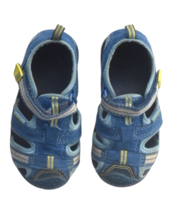 A Blue Sandals from pediped in size 3T for boy. (Back View)