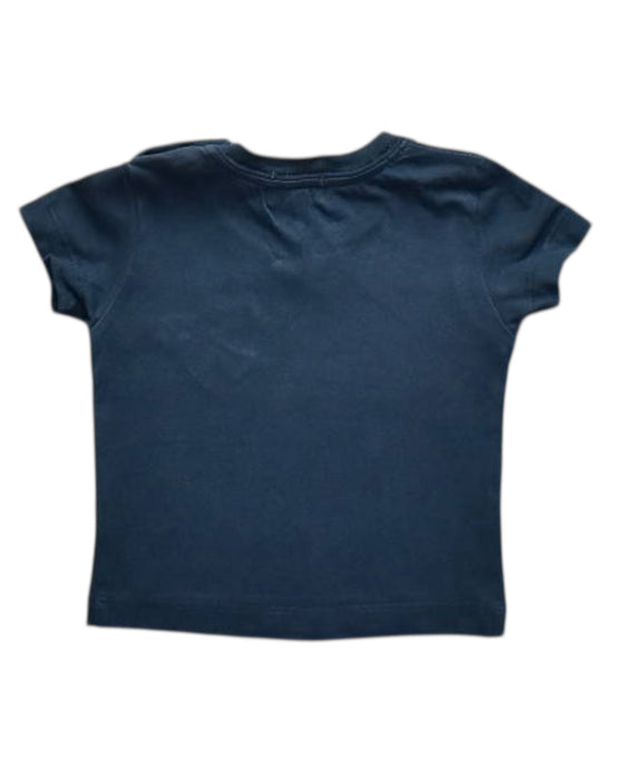 A Navy Short Sleeve T Shirts from Emoi Emoi in size 3-6M for girl. (Back View)