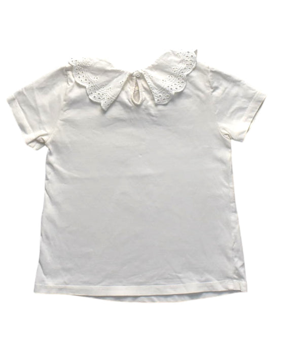 A White Short Sleeve Tops from Cyrillus in size 6T for girl. (Back View)