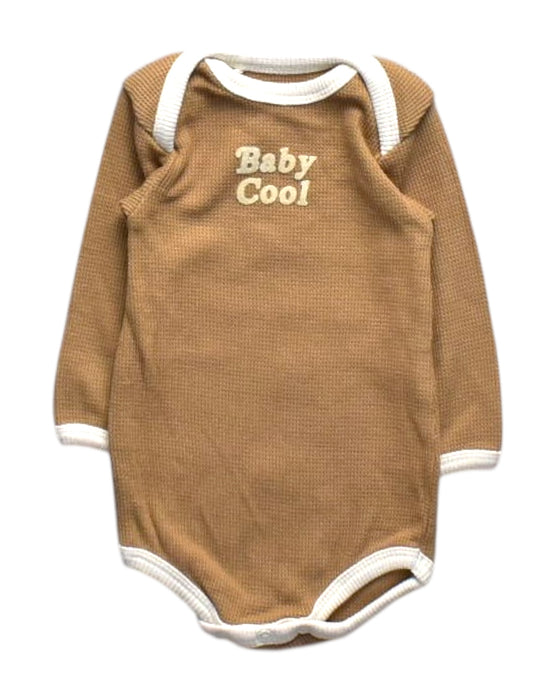 A Brown Long Sleeve Bodysuits from Emoi Emoi in size 3-6M for girl. (Front View)