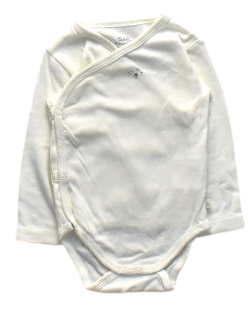 A White Long Sleeve Bodysuits from Cadet Rousselle in size 3-6M for girl. (Front View)