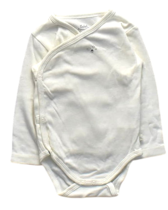A White Long Sleeve Bodysuits from Cadet Rousselle in size 3-6M for girl. (Front View)
