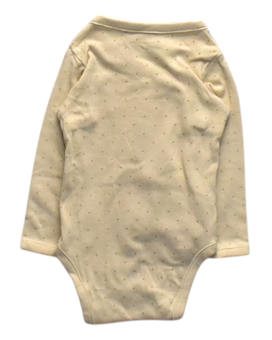 A Beige Long Sleeve Bodysuits from Bout'Chou in size 3-6M for girl. (Back View)
