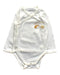 A White Long Sleeve Bodysuits from Bout'Chou in size 3-6M for boy. (Front View)