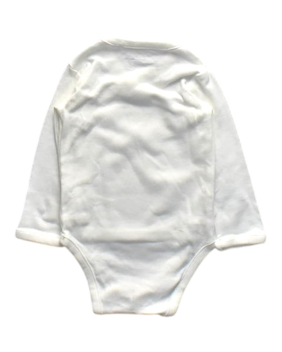 A White Long Sleeve Bodysuits from Bout'Chou in size 3-6M for boy. (Back View)