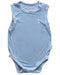 A Blue Sleeveless Bodysuits from Raph and Remy in size 6-12M for boy. (Front View)