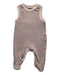 A Taupe Long Overalls from Le Petit Society in size 0-3M for boy. (Front View)