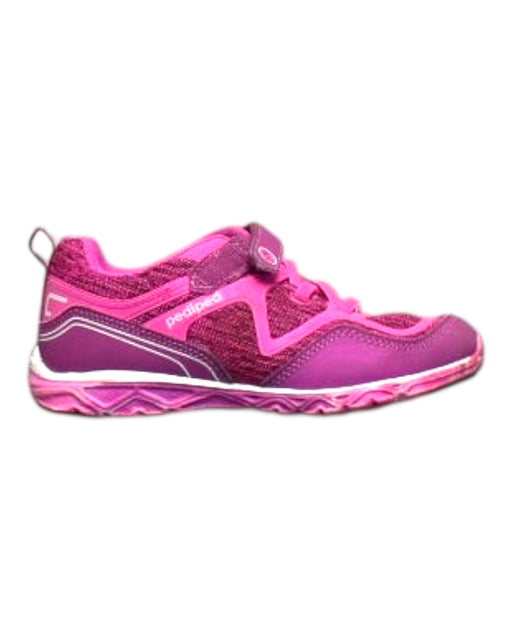 A Pink Sneakers from pediped in size 5T for girl. (Front View)
