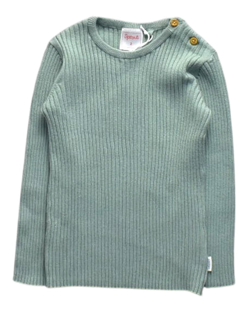 A Green Knit Sweaters from Sprout in size 2T for girl. (Front View)