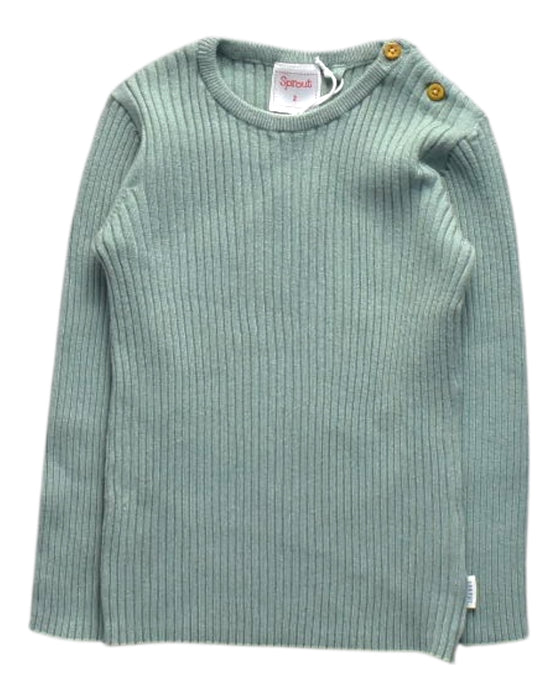 A Green Knit Sweaters from Sprout in size 2T for girl. (Front View)
